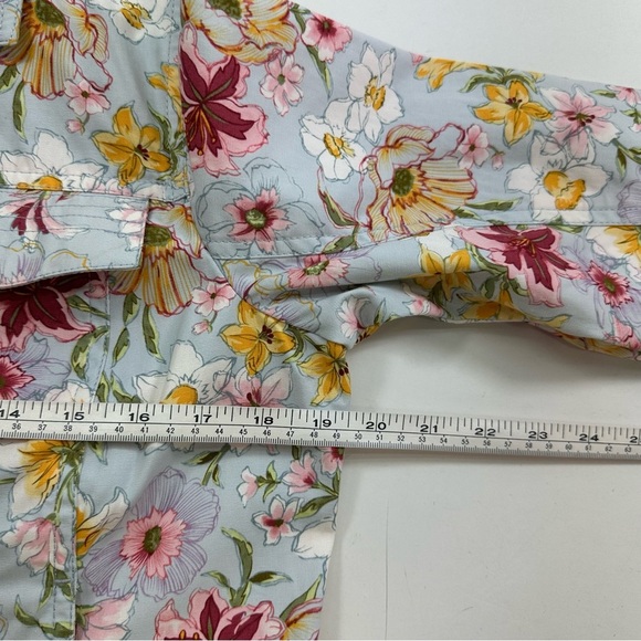 NWOT Coldwater Creek Denim Jacket Women’s 8P Pastel Floral Pockets Cotton - Picture 6 of 8